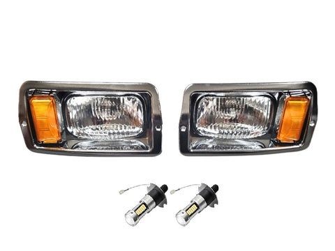 LED Chrome Headlights for Club Car DS 1982-1992