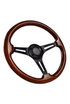 14" Steering Wheel - Mahogany wood