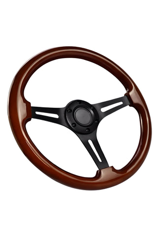 14" Steering Wheel - Mahogany wood