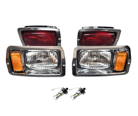 LED Chrome Headlights Taillights for Club Car DS 1982-1992